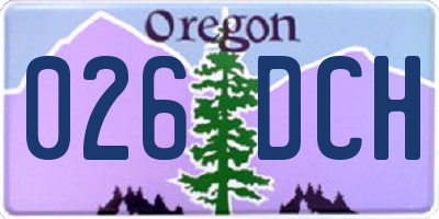 OR license plate 026DCH