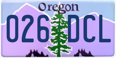 OR license plate 026DCL