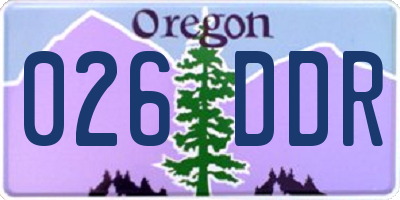 OR license plate 026DDR
