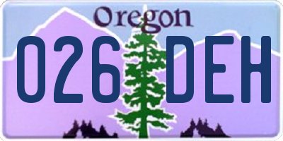 OR license plate 026DEH