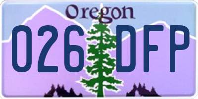 OR license plate 026DFP