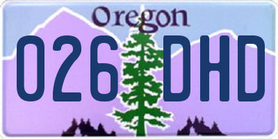 OR license plate 026DHD