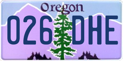 OR license plate 026DHE