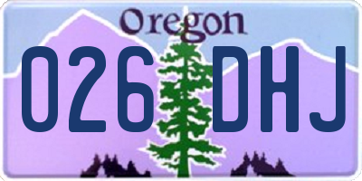 OR license plate 026DHJ