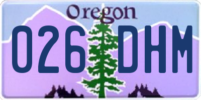 OR license plate 026DHM