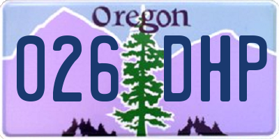 OR license plate 026DHP