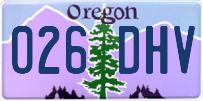 OR license plate 026DHV