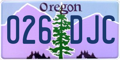 OR license plate 026DJC