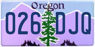 OR license plate 026DJQ