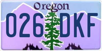 OR license plate 026DKF