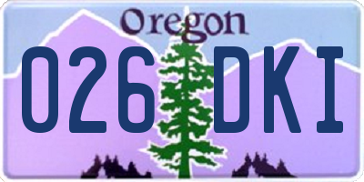 OR license plate 026DKI
