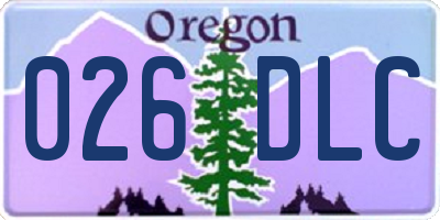 OR license plate 026DLC