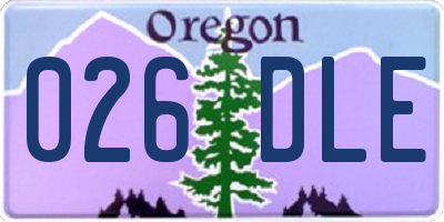OR license plate 026DLE
