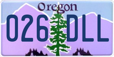 OR license plate 026DLL