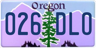 OR license plate 026DLO