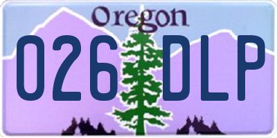 OR license plate 026DLP