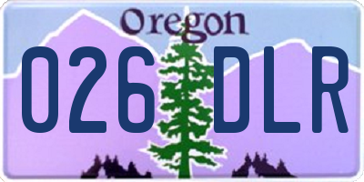 OR license plate 026DLR