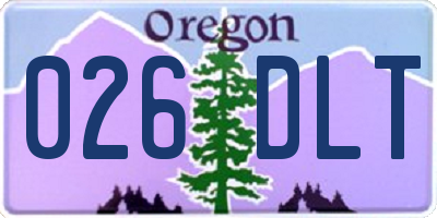 OR license plate 026DLT