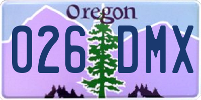 OR license plate 026DMX