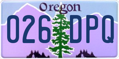 OR license plate 026DPQ