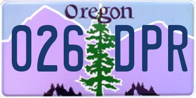 OR license plate 026DPR