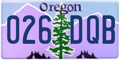 OR license plate 026DQB