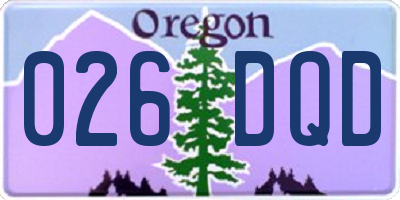 OR license plate 026DQD
