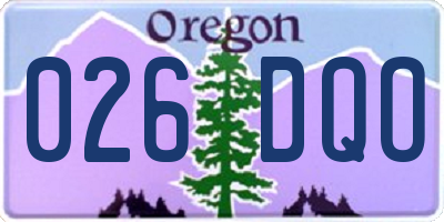 OR license plate 026DQO
