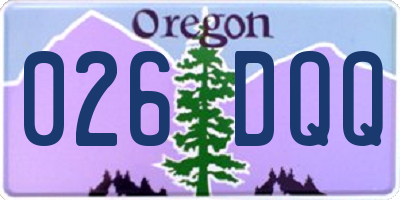 OR license plate 026DQQ