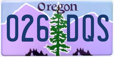 OR license plate 026DQS