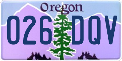 OR license plate 026DQV