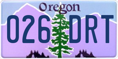 OR license plate 026DRT