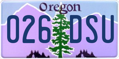 OR license plate 026DSU