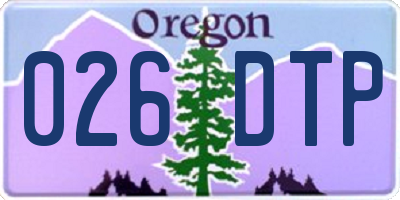 OR license plate 026DTP