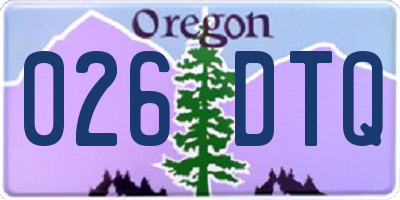 OR license plate 026DTQ