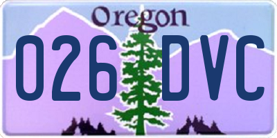 OR license plate 026DVC