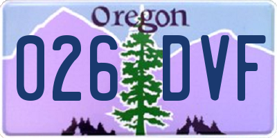 OR license plate 026DVF