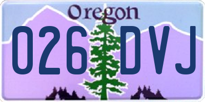 OR license plate 026DVJ