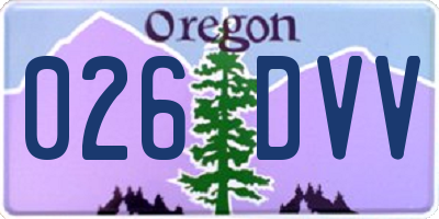 OR license plate 026DVV