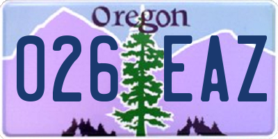 OR license plate 026EAZ