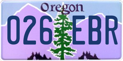 OR license plate 026EBR