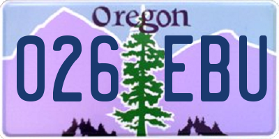 OR license plate 026EBU