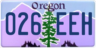 OR license plate 026EEH