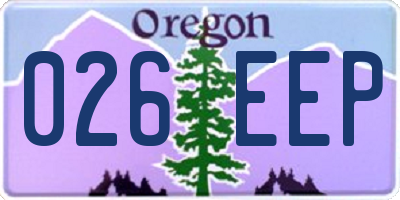OR license plate 026EEP