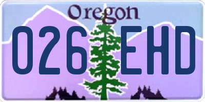 OR license plate 026EHD