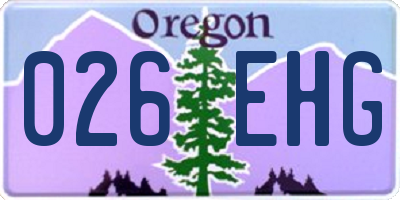 OR license plate 026EHG