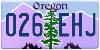 OR license plate 026EHJ