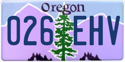 OR license plate 026EHV