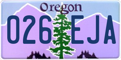 OR license plate 026EJA