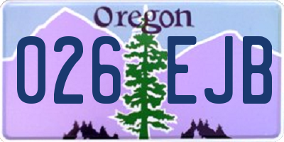 OR license plate 026EJB